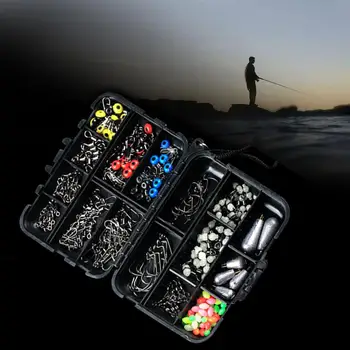 Fishing Accessories Set Decoy Tools Swivels Clamp Hooks Angling Tackle Box Fishing Set Practical Portable Metal Black
Fishing Accessories Set Decoy Tools Swivels Clamp Hooks Angling Tackle Box Fishing Set Practical Portable Metal Black