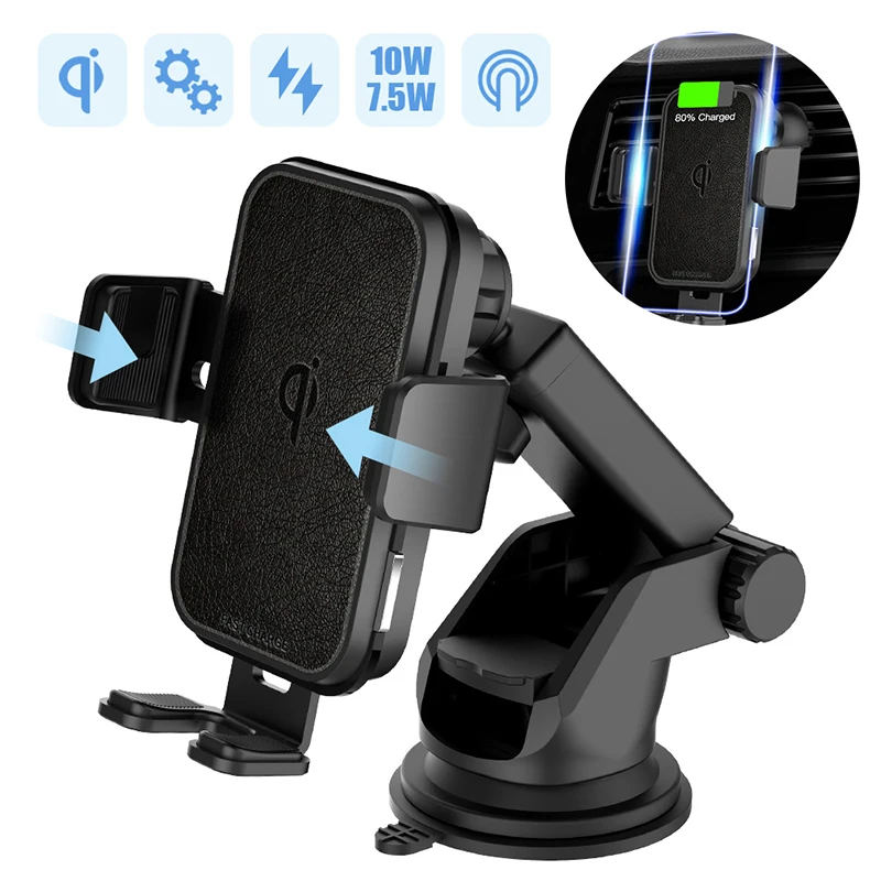 QI Fast Charge Wireless Car Charger 10W Auto Clamp Wireless Charger In Car Sensor Touch Airvent Dashboard Wireless Car Mount
QI Fast Charge Wireless Car Charger 10W Auto Clamp Wireless Charger In Car Sensor Touch Airvent Dashboard Wireless Car Mount