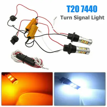 1pairs Super bright LED Dual-Color Amber-White Switchback LED Car Turn Signal Light Bulbs 7440NA 992
1pairs Super bright LED Dual-Color Amber-White Switchback LED Car Turn Signal Light Bulbs 7440NA 992