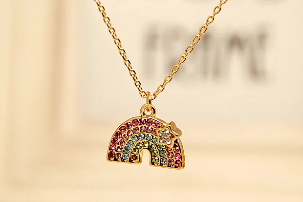 Korean-style Full of Crystals Gradient Color Rainbow Short Choker Top Grade Delicacy Necklace Douyin Hot Selling Pendant
Korean-style Full of Crystals Gradient Color Rainbow Short Choker Top Grade Delicacy Necklace Douyin Hot Selling Pendant