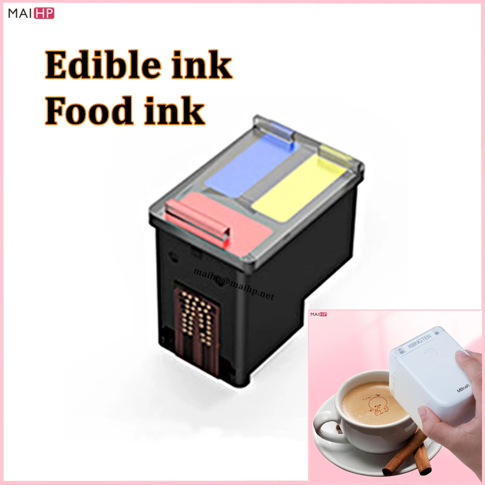

Mini Printer cartridge Full Color Inkjet Replacement Edible ink Cartridge Printer Food Ink For Kongten Mbrush Printer