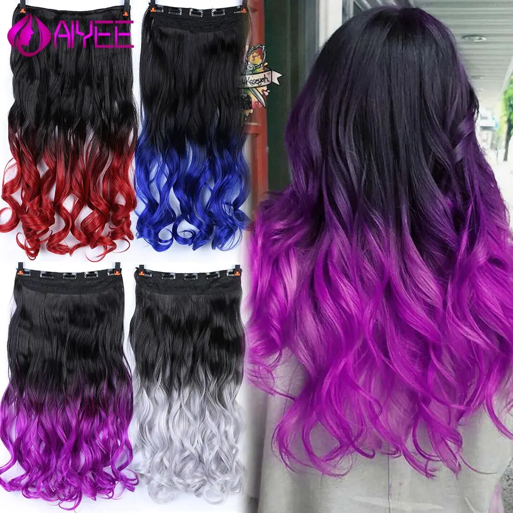 AIYEE Long straight Clip in Hair Extension One Piece 24 inches 60CM straight colors HairPiece Synthetic Clip In Hair Extentions
AIYEE Long straight Clip in Hair Extension One Piece 24 inches 60CM straight colors HairPiece Synthetic Clip In Hair Extentions