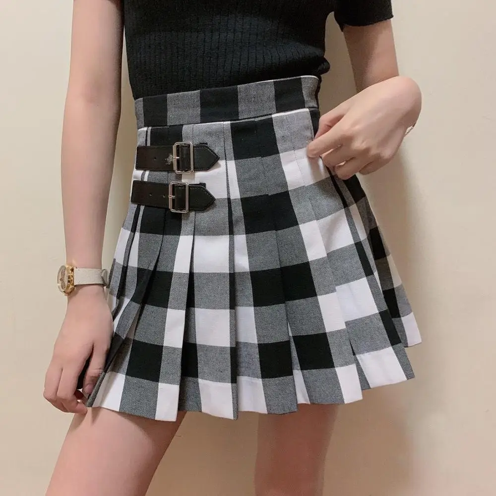 2019 autumn fashion women high waist plaid skirt female casual pleated skirt 2 color tclai
2019 autumn fashion women high waist plaid skirt female casual pleated skirt 2 color tclai