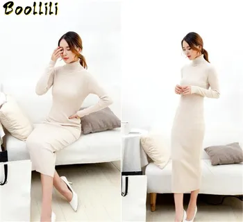 Boollili 2020 Woman Dress Casual Black Cashmere Knitted Dress Winter Turtleneck Women's Dresses Plus Size Women Clothing XXXL
Boollili 2020 Woman Dress Casual Black Cashmere Knitted Dress Winter Turtleneck Women's Dresses Plus Size Women Clothing XXXL
