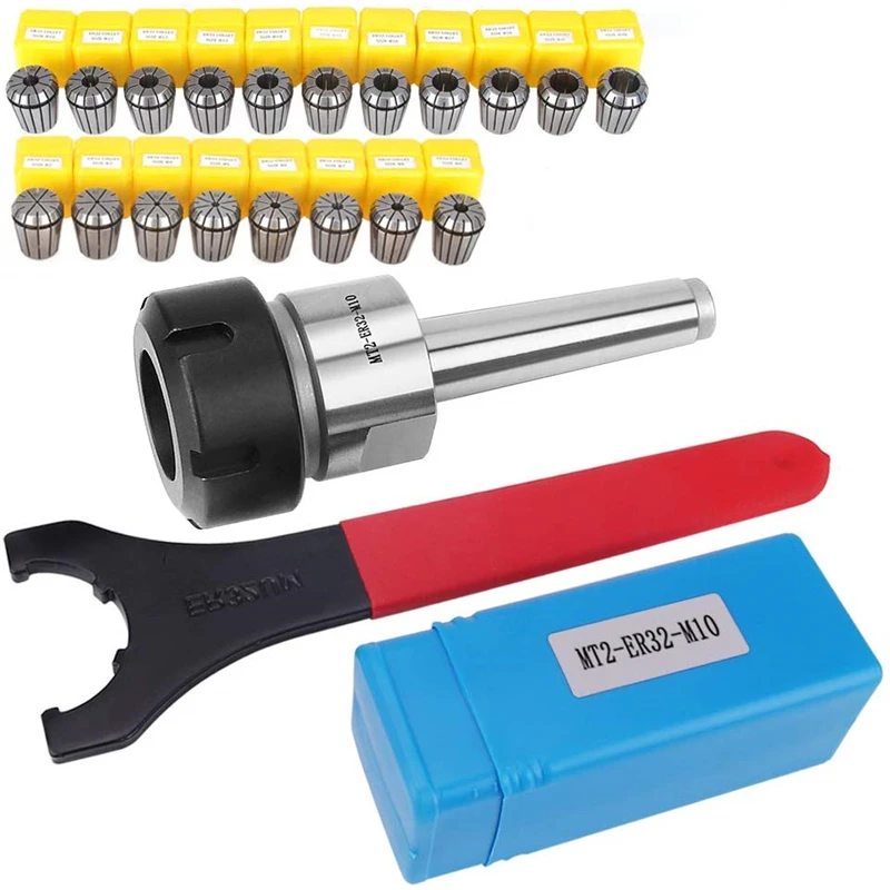 MTB2 MB3 MTB4 ER25 M10 M12 M16 ER25 Spring Clamps 9PCS +ER25 Wrench 1PCS Collet Chuck Morse Holder For CNC Milling Lathe tool
MTB2 MB3 MTB4 ER25 M10 M12 M16 ER25 Spring Clamps 9PCS +ER25 Wrench 1PCS Collet Chuck Morse Holder For CNC Milling Lathe tool