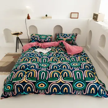 Psychedelic color thinking Bedding Set Knitted Cotton Bed Set Twin Queen King Size Bed Sheet blue Duvet Cover Set pillowcases
Psychedelic color thinking Bedding Set Knitted Cotton Bed Set Twin Queen King Size Bed Sheet blue Duvet Cover Set pillowcases