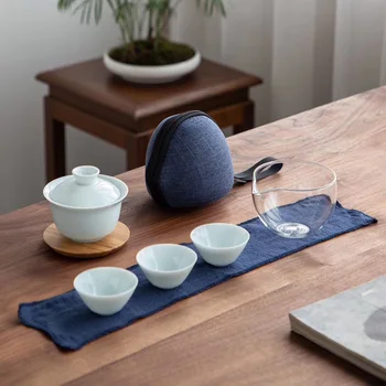 TANGPIN ceramic gaiwan 3 cups a tea sets portable travel tea set drinkware
TANGPIN ceramic gaiwan 3 cups a tea sets portable travel tea set drinkware