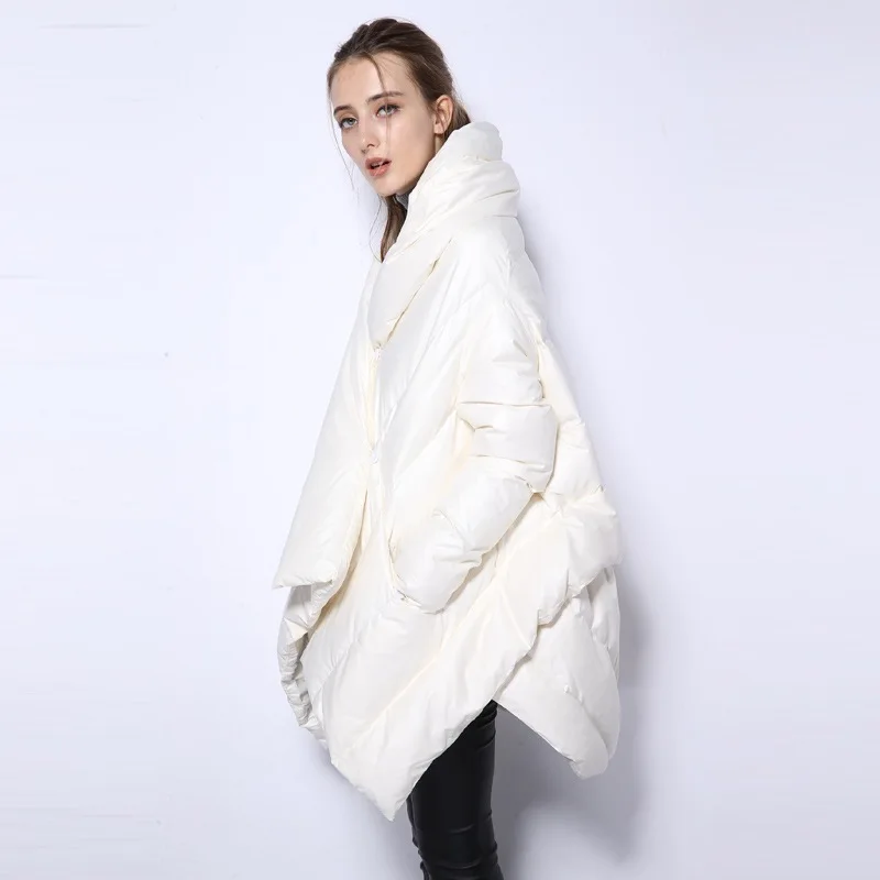 High Quality 2021 New Fashionable Down Cocoon Coat Women Parka Winter 90% White Duck Warm Jacket Special Design Plus Size | Женская