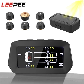 LEEPEE 6 Tires Light Truck Car TPMS Tyre Pressure Monitoring System Freight Car Security Alarm Systems Digital LCD Display
LEEPEE 6 Tires Light Truck Car TPMS Tyre Pressure Monitoring System Freight Car Security Alarm Systems Digital LCD Display