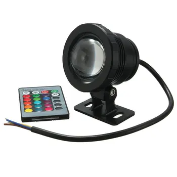 IP68 10W RGB LED Light Garden Fountain Pool Pond Spotlight Waterproof Underwater Lamp with Remote Control Black/Silver
IP68 10W RGB LED Light Garden Fountain Pool Pond Spotlight Waterproof Underwater Lamp with Remote Control Black/Silver