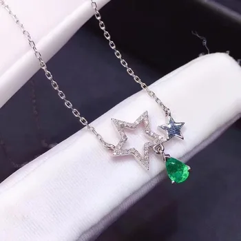 100% Natural And Real Emerald Pandant Solid S925 Sterling Silver Emerald necklace For Women Colour Gem Stone Fine Jewelry
100% Natural And Real Emerald Pandant Solid S925 Sterling Silver Emerald necklace For Women Colour Gem Stone Fine Jewelry
