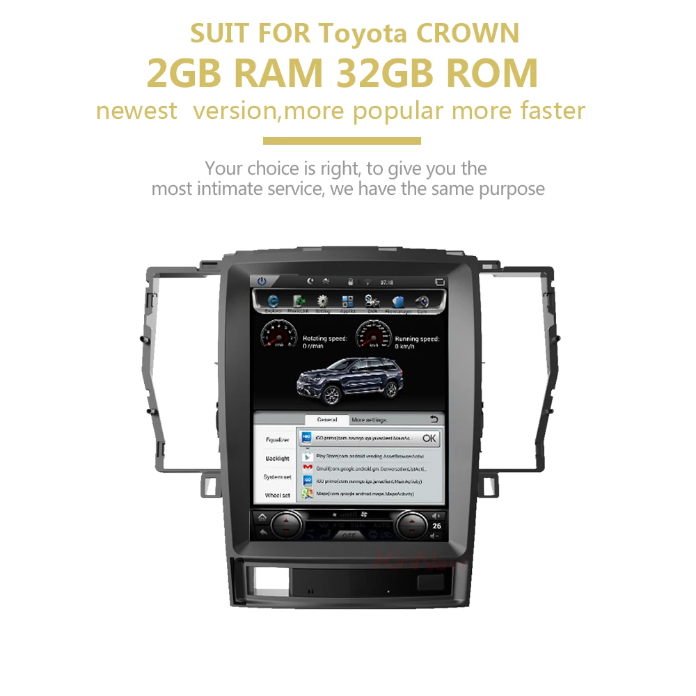 Perfect KiriNavi Vertical Screen Tesla Style Android 8.1 10.4" Car Radio For Toyota Crown Car Dvd Player Auto GPS Navigation 2008-2012 1 Perfect KiriNavi Vertical Screen Tesla Style Android 8.1 10.4" Car Radio For Toyota Crown Car Dvd Player Auto GPS Navigation 2008-2012 1