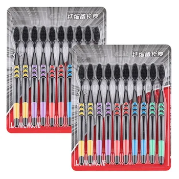 10 Pcs Family Suit Toothbrush Soft Bamboo Charcoal Adult Cleancare Gums Fine Hair Home Unisex Healthy Teeth Cleaning Brushes
10 Pcs Family Suit Toothbrush Soft Bamboo Charcoal Adult Cleancare Gums Fine Hair Home Unisex Healthy Teeth Cleaning Brushes
