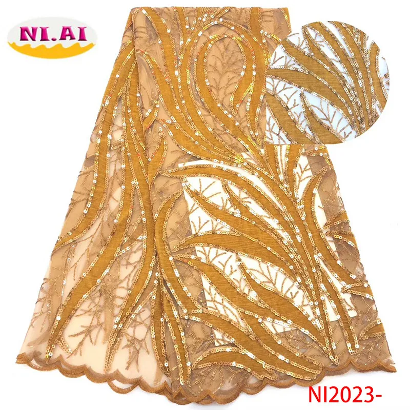 NIAI Hot Sale Nigerian Sequins Lace Fabric 2019 High Quality African Tulle Lace Material French Mesh Velvet Lace Fabric NI2023-1
NIAI Hot Sale Nigerian Sequins Lace Fabric 2019 High Quality African Tulle Lace Material French Mesh Velvet Lace Fabric NI2023-1