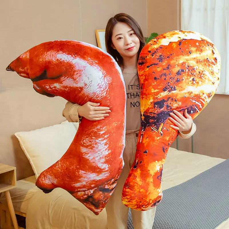 

20-110cm Real Life Chicken Leg& Pig Trotter Plush Toys Simulation Food Drumstick Stuffed Doll Soft Pillow Cushion Gift