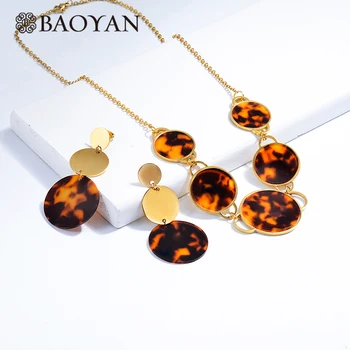 Baoyan Fashion Leopard Jewelry Set Women Gift Jewellery Set Big Gold Round Stainless Steel Wedding Bridal Jewelry Sets For Women
Baoyan Fashion Leopard Jewelry Set Women Gift Jewellery Set Big Gold Round Stainless Steel Wedding Bridal Jewelry Sets For Women