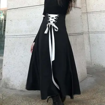 2020 Women Spring Autumn New Style Temperament Black Bandage Skirt Casual Loose Retro Slim High Waist Midi Half Body Skirt
2020 Women Spring Autumn New Style Temperament Black Bandage Skirt Casual Loose Retro Slim High Waist Midi Half Body Skirt
