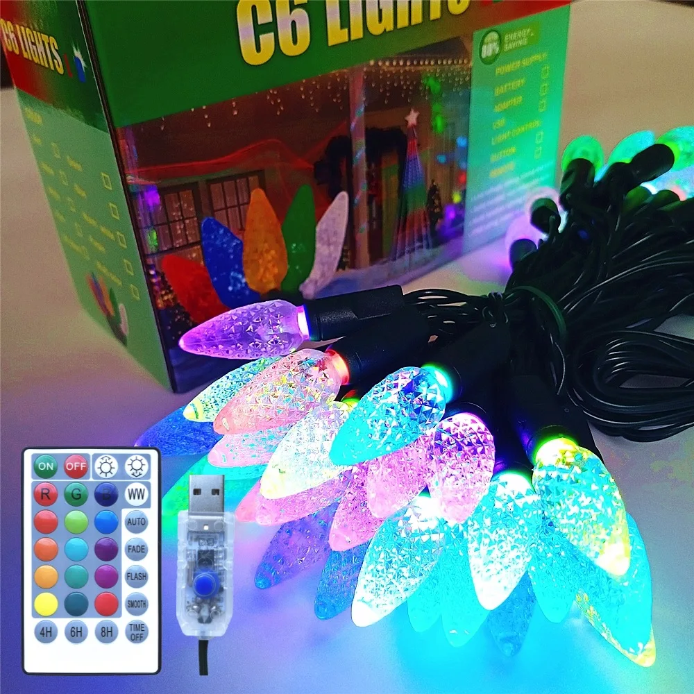 Cross Border Hot Sales Remote Control USB Strawberry Lighting Chain 16-Color RGB Bands Flashing Colorful Lights Outdoor Christma
Cross Border Hot Sales Remote Control USB Strawberry Lighting Chain 16-Color RGB Bands Flashing Colorful Lights Outdoor Christma