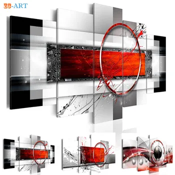Abstract Painting Canvas Art 5 Pieces Red Ring Prints Poster Modern Metallic Wall Painting for Living Room Home Decor
Abstract Painting Canvas Art 5 Pieces Red Ring Prints Poster Modern Metallic Wall Painting for Living Room Home Decor