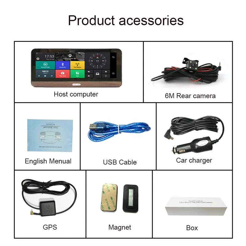 Anfilite E31 Pro 4G Автомобильная камера GPS 7 8 &quotAndroid 5 1 Автомобильные видеорегистраторы