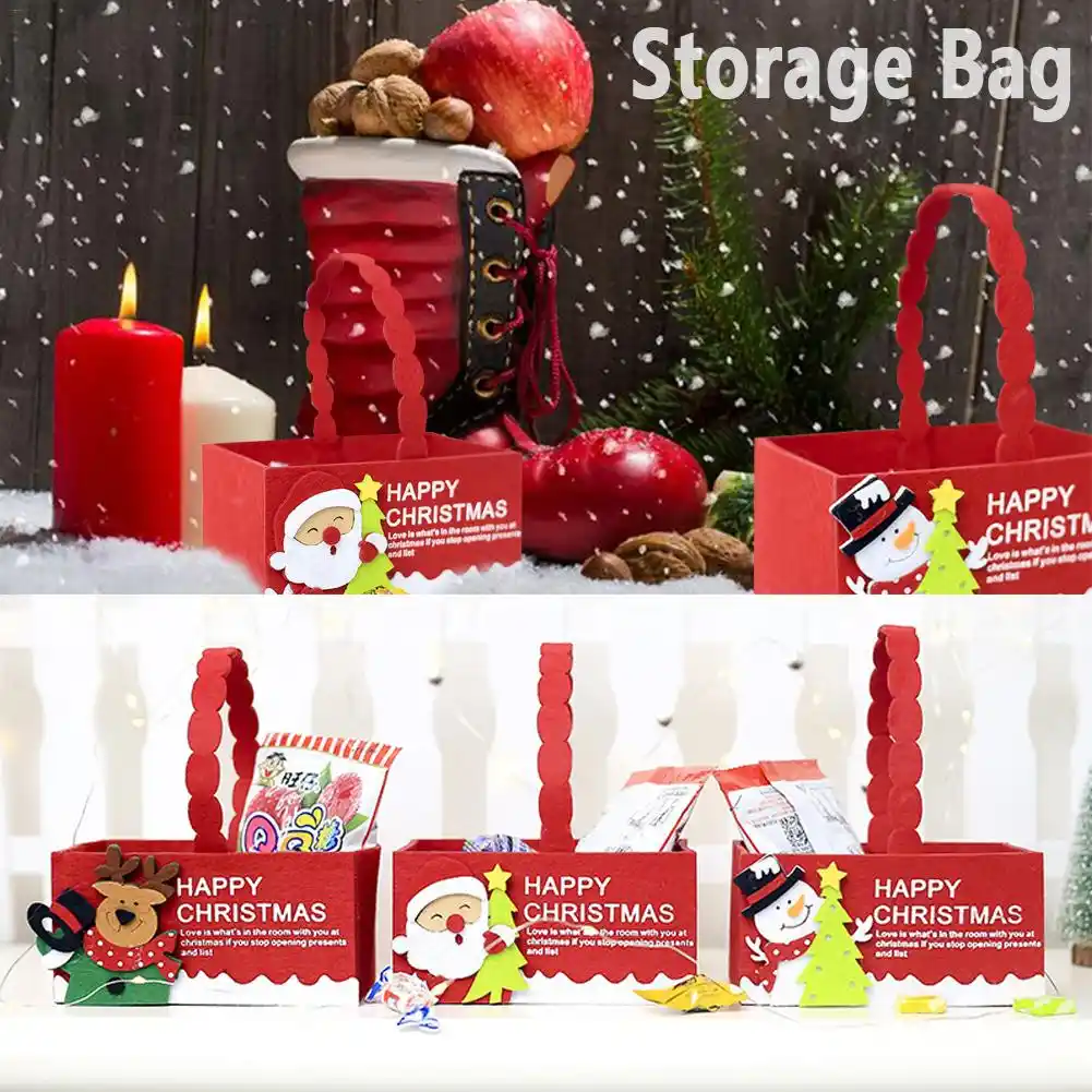 christmas fabric candy storage bag innovative