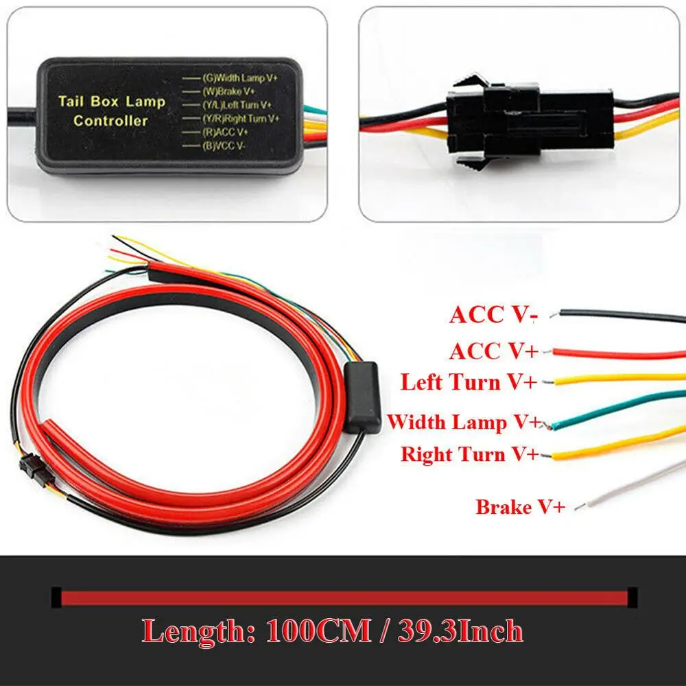 39 inch Car LED Rear 3rd Stop Brake Strip Light Signal Lamp Driving Warning Turn Brake Strip Light Universal Strip Double Flash
39 inch Car LED Rear 3rd Stop Brake Strip Light Signal Lamp Driving Warning Turn Brake Strip Light Universal Strip Double Flash