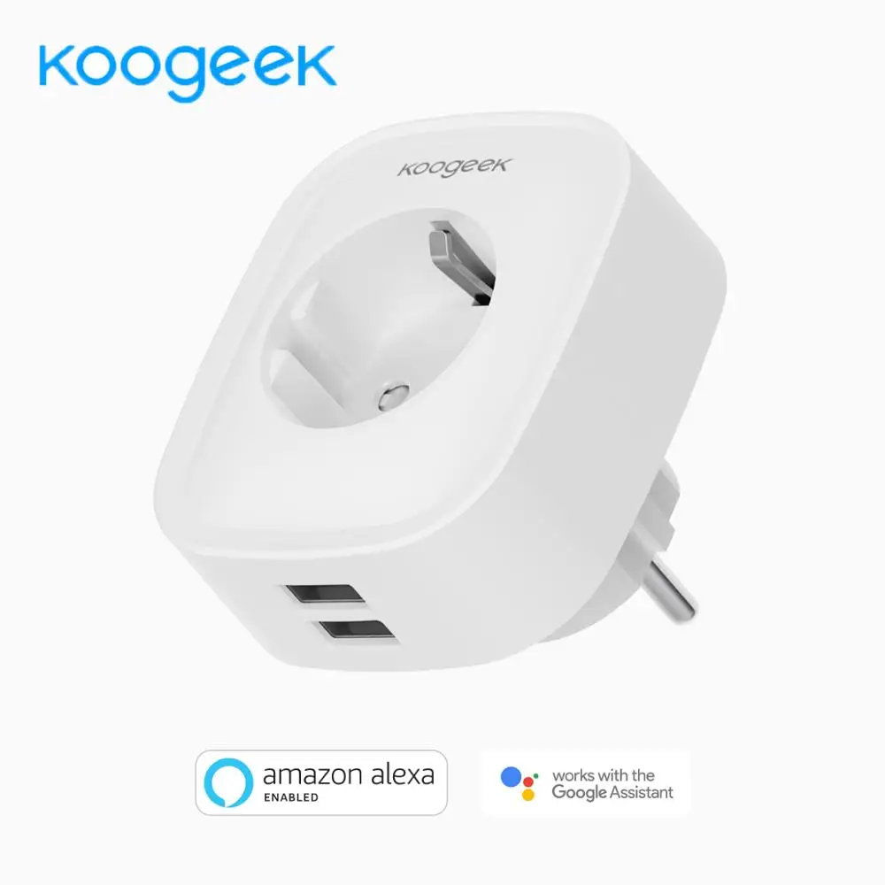 Koogeek Wireless Smart EU Plug Wifi Socket with Timer Energy Monitor 2 USB Port Remote Control For Amazon Alexa Google Assistant
Koogeek Wireless Smart EU Plug Wifi Socket with Timer Energy Monitor 2 USB Port Remote Control For Amazon Alexa Google Assistant