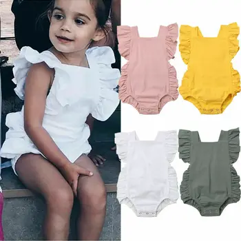 2020 Summer Newborn Baby Girl Ruffle Solid Romper Jumpsuit Bodysuit Clothes 100%Cotton Children 0-24M Outfit
2020 Summer Newborn Baby Girl Ruffle Solid Romper Jumpsuit Bodysuit Clothes 100%Cotton Children 0-24M Outfit