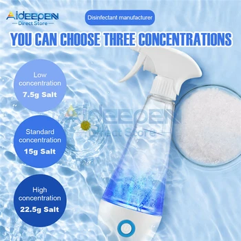5W 250ML Portable Household Hypochlorous Acid Water Making Machine Disinfection Water Maker Disinfectant Manufacturing Machine
5W 250ML Portable Household Hypochlorous Acid Water Making Machine Disinfection Water Maker Disinfectant Manufacturing Machine