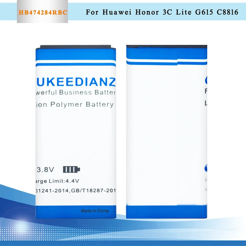 GUKEEDIANZI HB474284RBC Cell Phone Replacement Battery 2000mAh For Huawei Honor 3C Lite C8816 C8816D C8817 Ascend G521 G615 G620
GUKEEDIANZI HB474284RBC Cell Phone Replacement Battery 2000mAh For Huawei Honor 3C Lite C8816 C8816D C8817 Ascend G521 G615 G620