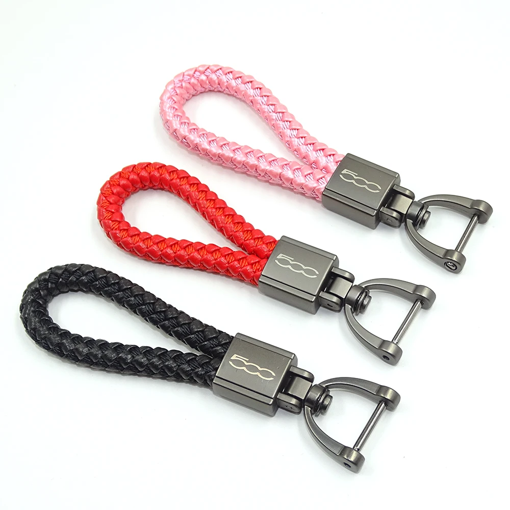 High quality hand-woven rope keychain Auto KeyRing For Fiat 500 Logo Metal KeyChain Badge Key Ring Emblem Key Holder Chain
High quality hand-woven rope keychain Auto KeyRing For Fiat 500 Logo Metal KeyChain Badge Key Ring Emblem Key Holder Chain