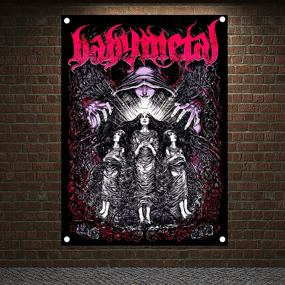 Macabre Art Posters BABYMETAL Rock Music Stickers Pop Rock Band Flag Banner HD Canvas Printing Art Tapestry Mural Wall Decor
Macabre Art Posters BABYMETAL Rock Music Stickers Pop Rock Band Flag Banner HD Canvas Printing Art Tapestry Mural Wall Decor