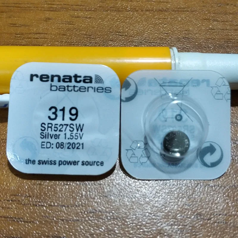 Фото 2 шт. розничная продажа новинка Renata долговечная батарейка для часов 319 SR527SW SR527 V319