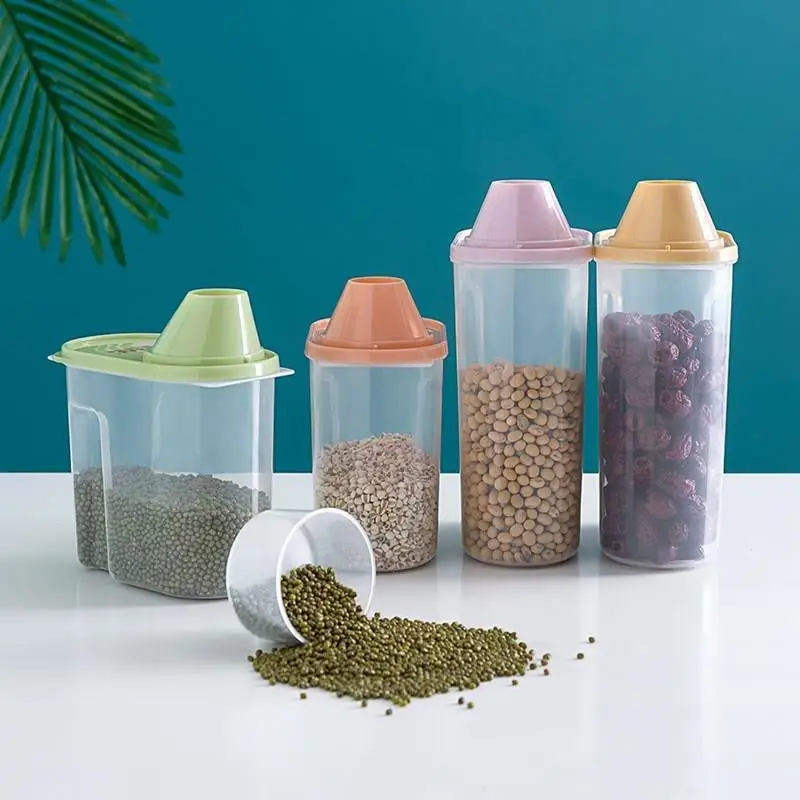 PP Food Storage Box Plastic Clear Container Set with Pour Lids Kitchen Storage Bottles Jars Dried Grains Tank 1.9L-2.5L
PP Food Storage Box Plastic Clear Container Set with Pour Lids Kitchen Storage Bottles Jars Dried Grains Tank 1.9L-2.5L