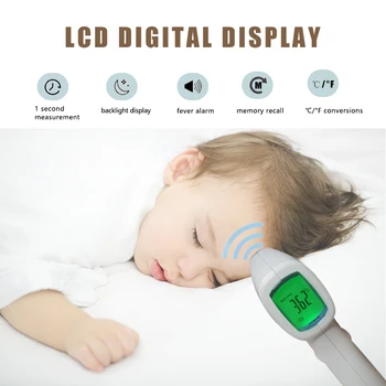 Infrared Forehead Non-contact Intelligent Thermometer For Adults and Children with Lcd Display Digital Laser Temperature Tool
Infrared Forehead Non-contact Intelligent Thermometer For Adults and Children with Lcd Display Digital Laser Temperature Tool