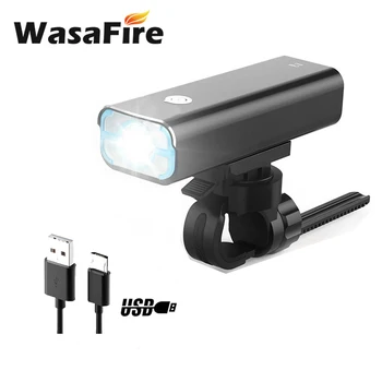 Wasafire Bicycle Light USB Rechargeable LED MTB Bike Front Lamp Headlight 5 Modes 400 Lumens Ultralight Flashlight for Cycling