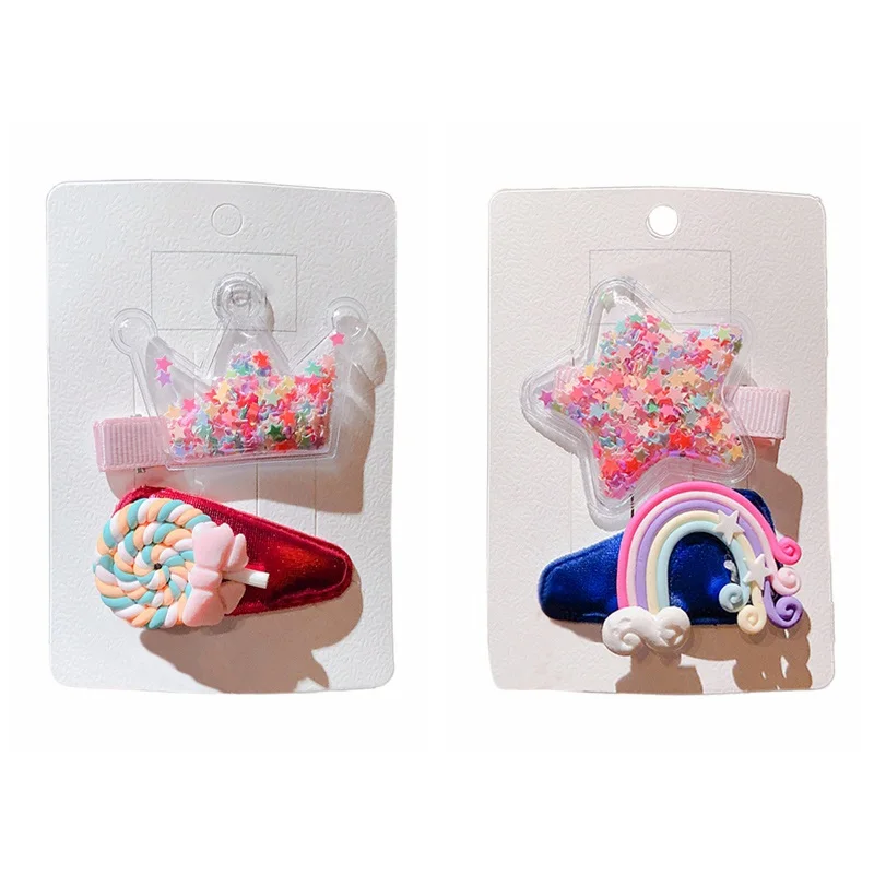 Children's Hair Pin Two Piece Baby Girls Fashion Sequins Quicksand Clip Set Cute Tiara Hair Accessories
Children's Hair Pin Two Piece Baby Girls Fashion Sequins Quicksand Clip Set Cute Tiara Hair Accessories