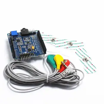 ECG/EKG/EMG Shield for Arduino with Cables and Electrodes
ECG/EKG/EMG Shield for Arduino with Cables and Electrodes