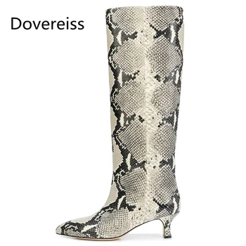 Dovereiss Fashion Women's Shoes Winter Pointed Toe Stilettos Heels 5cm Snakeskin Elegant Knee high boots Concise Mature 33-48
Dovereiss Fashion Women's Shoes Winter Pointed Toe Stilettos Heels 5cm Snakeskin Elegant Knee high boots Concise Mature 33-48