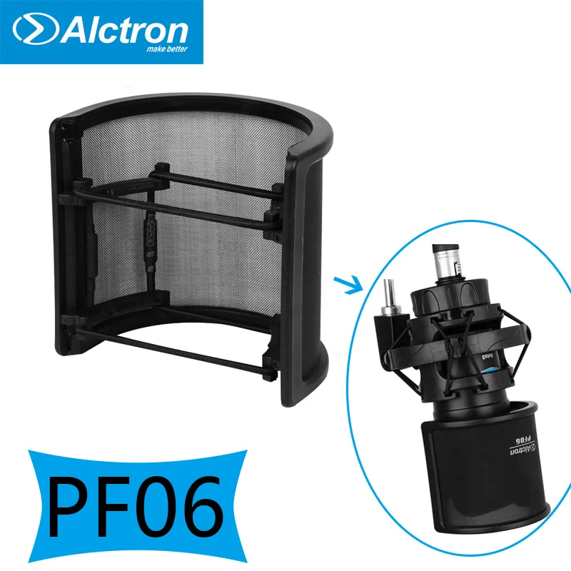 Alctron PF06 Mic Pop Filter Microphone Shield Mic Cover Noise Reduction Wind Shield Foam U Type Blowout Prevention Net
Alctron PF06 Mic Pop Filter Microphone Shield Mic Cover Noise Reduction Wind Shield Foam U Type Blowout Prevention Net