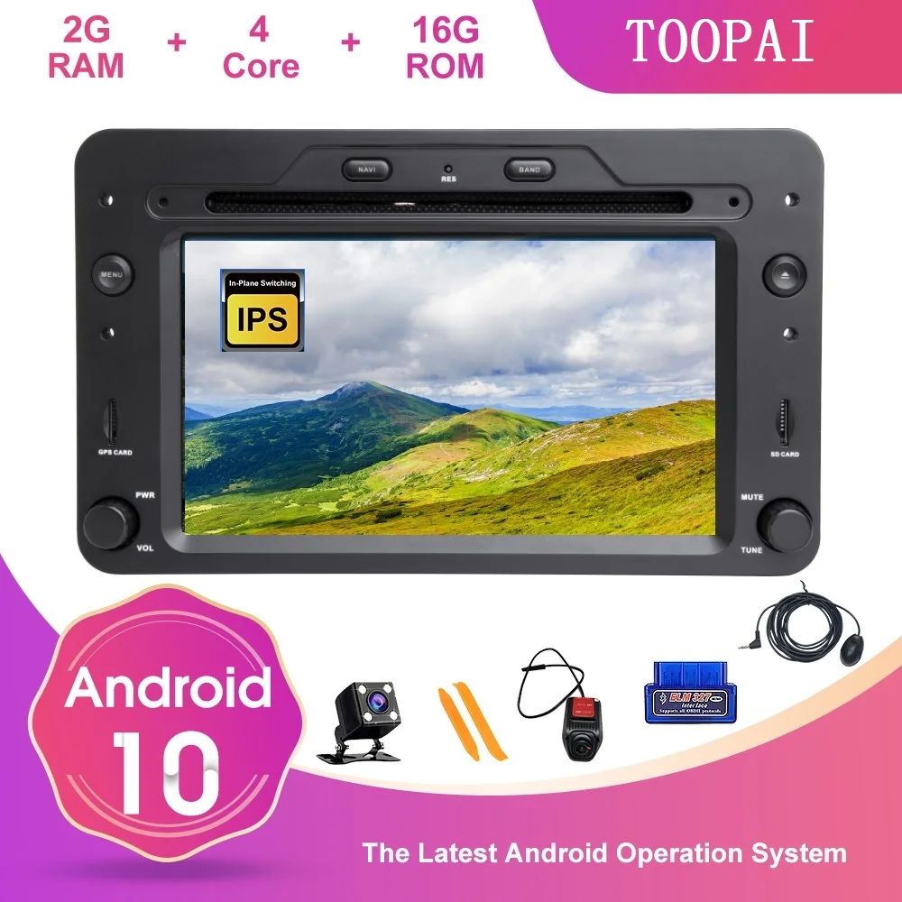 TOOPAI Android 10 для Alfa Romeo Mito 2008 мультимедийный плеер Авто Радио Стерео DVD медиаплеер GPS