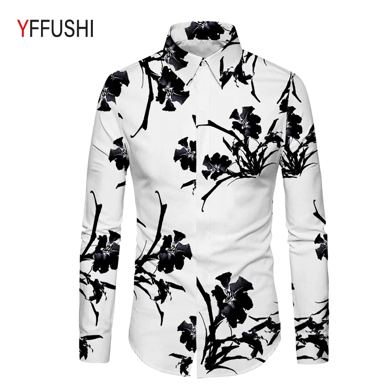 3D Floral Print Men's Long Sleeve Shirt Male Elegant Slim Shirts With Funny Image Print Duplex Print Euro Size Shirt
3D Floral Print Men's Long Sleeve Shirt Male Elegant Slim Shirts With Funny Image Print Duplex Print Euro Size Shirt