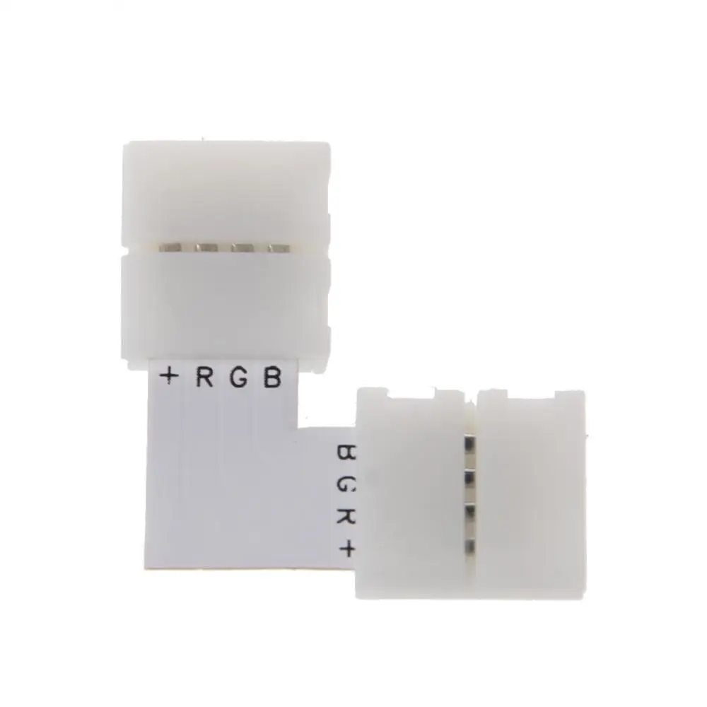 4 Pin LED Connector L Shape Corner Quick Splitter Right Angle 10mm 5050 RGB LED Strip Light
4 Pin LED Connector L Shape Corner Quick Splitter Right Angle 10mm 5050 RGB LED Strip Light