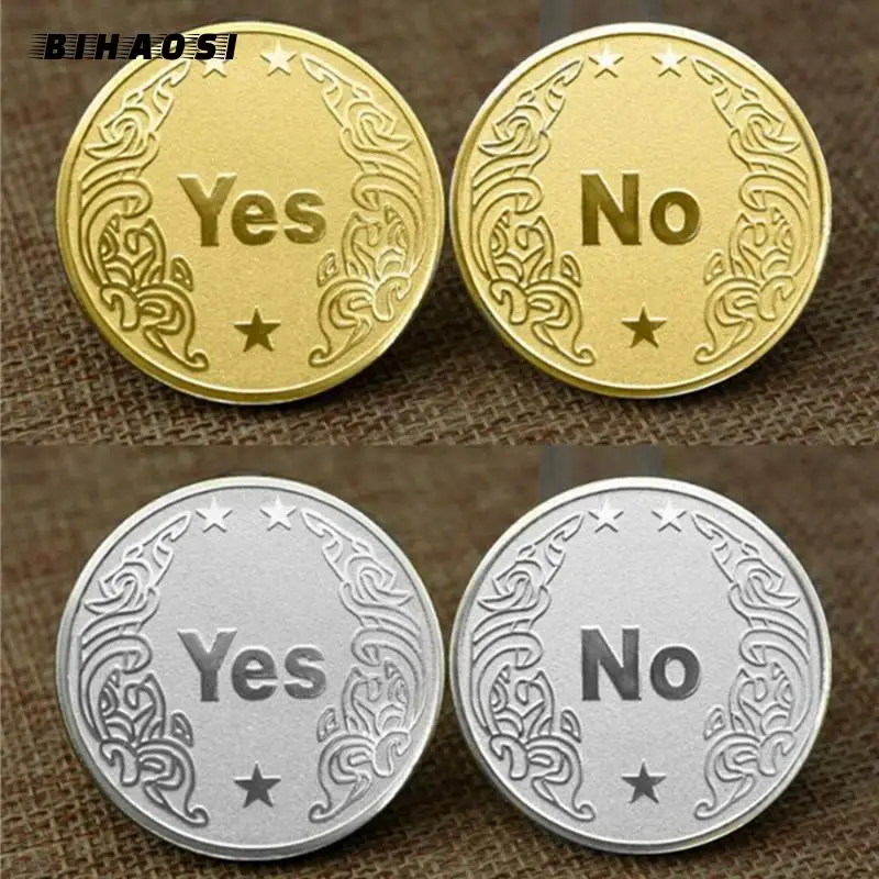 Yes / no Commemorative Coin Gold Plated Metal Badge Copper Coin Decision Coin handicraft divination game coin Challenge Coin
Yes / no Commemorative Coin Gold Plated Metal Badge Copper Coin Decision Coin handicraft divination game coin Challenge Coin