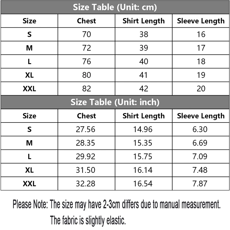 size table
