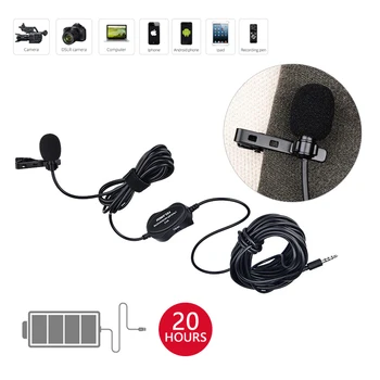 USB Charging 6.5M Omnidirectional Lavalier Microphone 3.5mm Plug Mic Record Microphone For DSLR Camera Smartphone Computer
USB Charging 6.5M Omnidirectional Lavalier Microphone 3.5mm Plug Mic Record Microphone For DSLR Camera Smartphone Computer