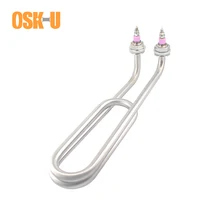 304SUS Double U Shaped Heating Element M16 Thread 220/380V Bended U Type Electric Heating Tube for Steaming Machine 3KW/4KW