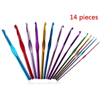14 pcs/Size 2.0-10.0mm Multicolor Aluminum Knitting Needles Crochet Hooks Set fast shipment
14 pcs/Size 2.0-10.0mm Multicolor Aluminum Knitting Needles Crochet Hooks Set fast shipment