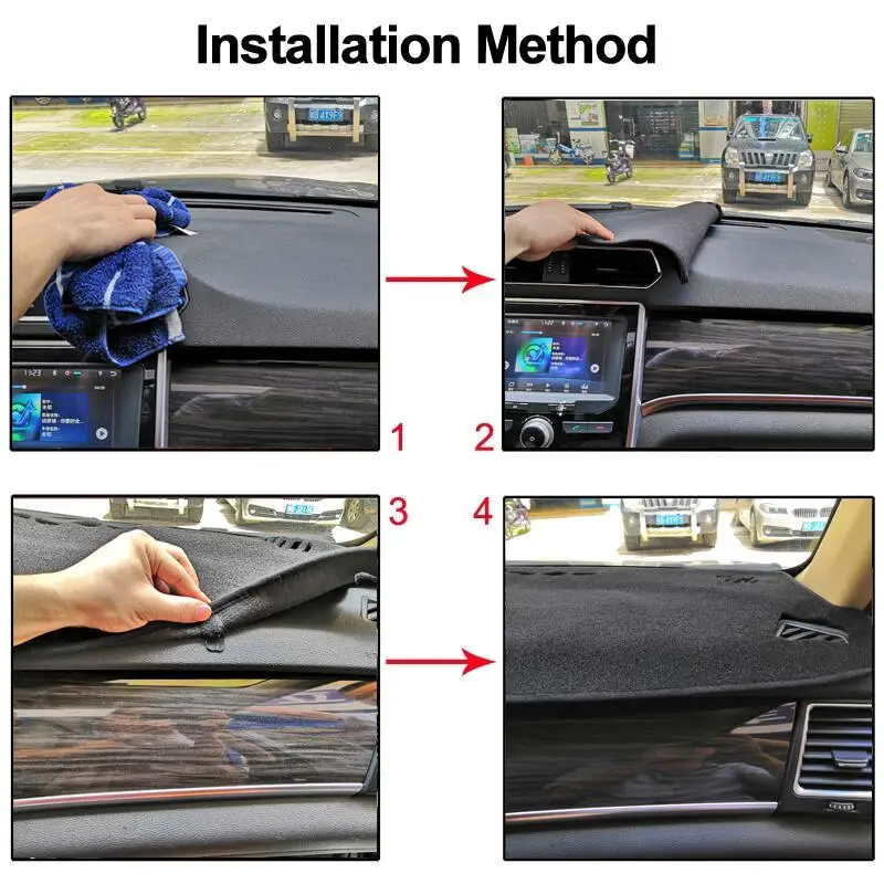 Двухслойный автомобильный коврик для приборной панели с защитой от УФ лучей Hyundai