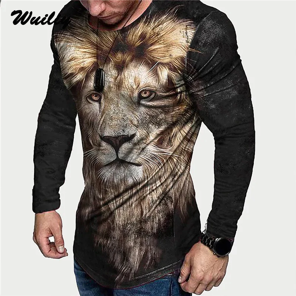 Men's Lions T Shirt 3D Print Long Sleeve Animal Lion Graphic Top Tees High Street Pattern Tops Men/Women Hip Hop Tee
Men's Lions T Shirt 3D Print Long Sleeve Animal Lion Graphic Top Tees High Street Pattern Tops Men/Women Hip Hop Tee